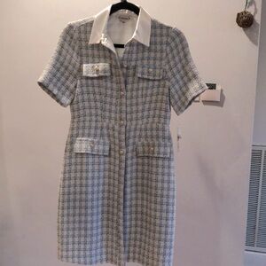 Woven button down dress